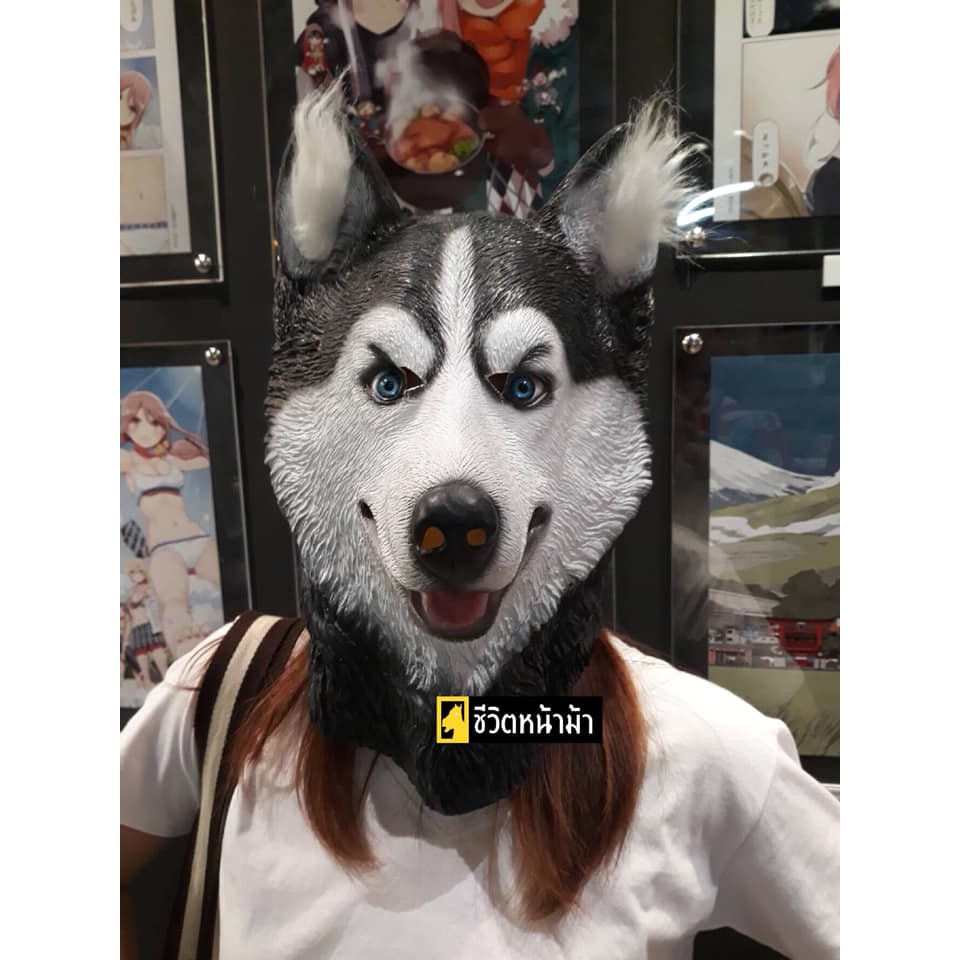 หน้ากากหมาป่า  ไซบีเรี่ยน หน้ากากแฟนซี  ชุดแฟนซี Dog Mask