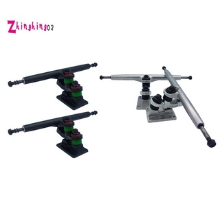 1 Pair Double Floor Longboard Trucks 9.25Inch Skateboard Bracket Trucks Gravity Casting Tech,Black