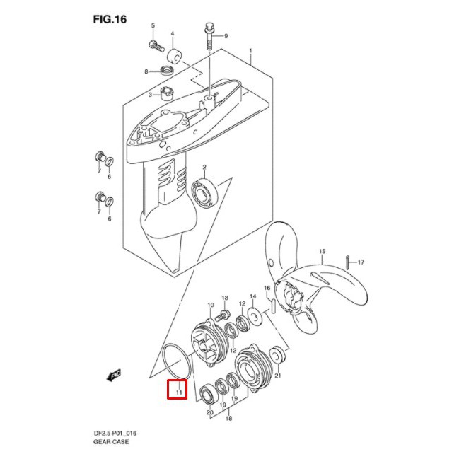 59291-97J00-000 O-RING, PROP SFT BRG HOUSING โอริง เครื่องยนต์เรือซุซุกิ Suzuki Outboard 59291-97J00
