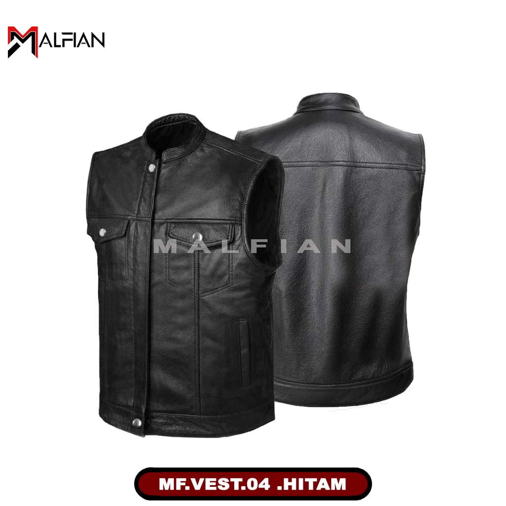 เสื้อกั๊กหนังเสื้อกั๊กหนังสังเคราะห์สไตล์คาวบอย Bikers เสื้อกั๊กหนังผู้ชาย Bikers MF.VEST.04