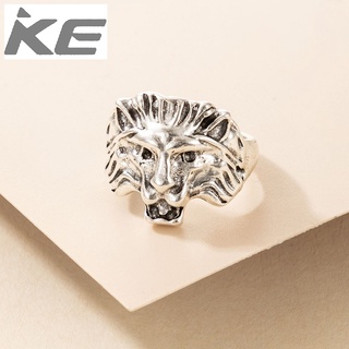 jewelry Lion head vintage ring Animal exaggerated old ring for girls for women low price