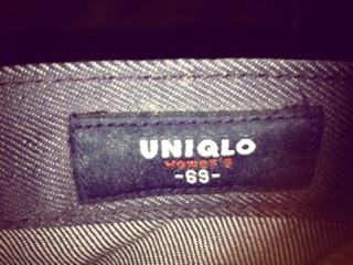 กางเกงยีนส์ uniqlo สีเทาดำ *Japan