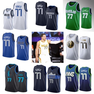 Dallas Mavericks #เสื้อกีฬาบาสเก็ตบอล ปักลาย NBA Luka Doncic Jersey 77