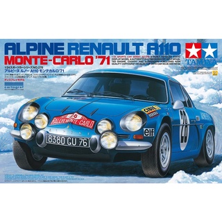 💥ใส่โค้ดลดเพิ่ม 20฿💥🏆 TAMIYA 24278 ชุดประกอบจำลองมาตราส่วน 1:24 ALPINE RENAULT A110 MONTE-CARLO 71 ต้องสร้างและทำสีเอง