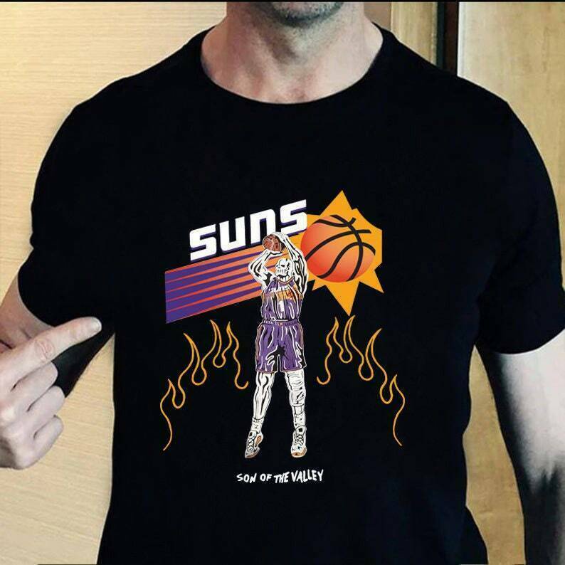 Phoenix Suns T เสื้อ Warren L0Tas Devin Booker Last Shot Vine Men Tee