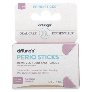 Dr.Tungs ไม้จิ้มฟัน ถนอมเหงือก แบบบาง  Perio Sticks X-Thin (100 Qty) or Thin (100 Qty)