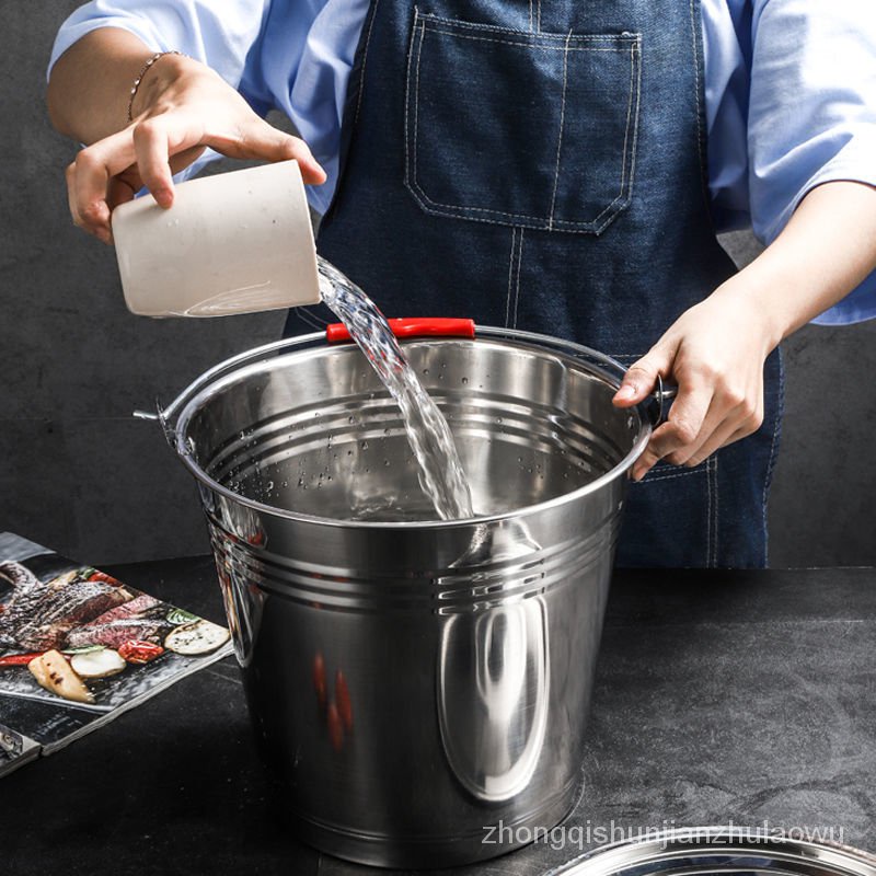 No Magnetic Thick Stainless Steel Bucket Bucket Love Storage Bucket ...