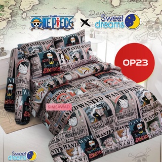 Sweet Dreams OP23 ชุดเครื่องนอน 6ชิ้น ผ้าปูที่นอน + ผ้านวมขนาด 90"x100 ลายวันพีซ (Onepiece) ลิขสิทธิ์แท้