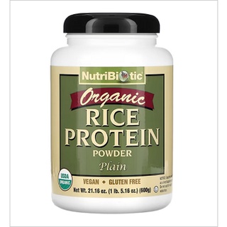 NutriBiotic, Organic Rice Protein Powder, Plain โปรตีนจากข้าวออแกนิค