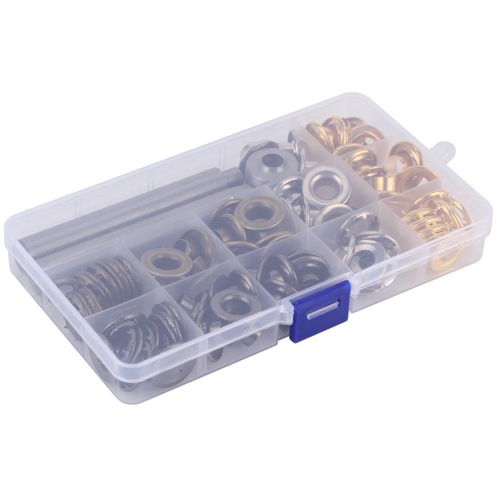 Garment Rivets Grommet Tool Kit 4-Color 5-Claw Eyelet Button With Hand ...