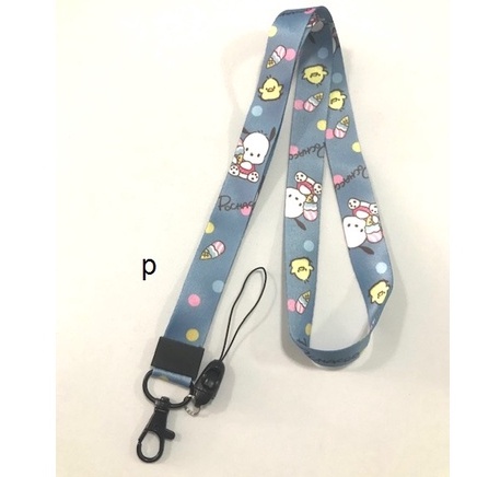 POCHACCO GSK สายคล้องคอ สายคล้องบัตร ห้อยโทรศัพท์ ลาย POCHACCO น่ารัก มีก้ามปู มีห่วงเล็ก ถอดได้ ขนา