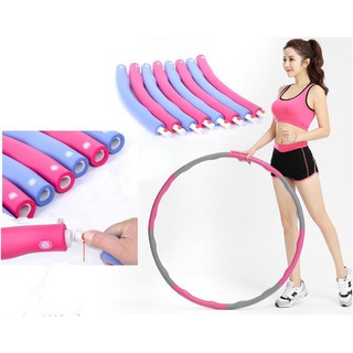 (คละสี) Premium Hula Hoop โฟมแบบถอดประกอบได้ Fast ABS ฮูล่าฮูป แบบลูกคลื่น ลดหน้าท้อง น้ำหนักเบาพิเศษ