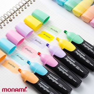 Monami ชุดปากกาเน้นข้อความ สีพาสเทล Highlighter 604 Pastel