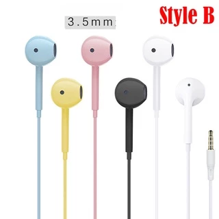 หูฟังอินเอียร์สเตอริโอ เบสหนัก 6D แบบมีสาย สําหรับ Samsung Xiaomi