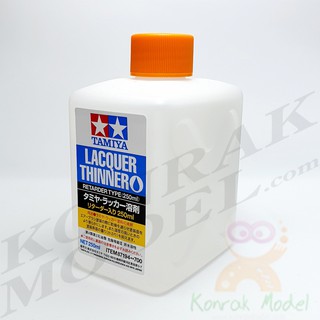 ทินเนอร์สำหรับสีแล็คเกอร์สูตรผสมน้ำยาหน่วงสี TA87194 Tamiya Lacquer Thinner (Retarder Type) (250ml)