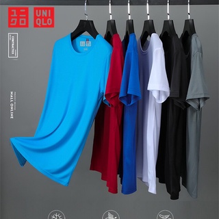 Uniqlo เสื้อยืดลําลอง แขนสั้น ทรงหลวม แห้งเร็ว แฟชั่นฤดูร้อน สําหรับผู้ชาย