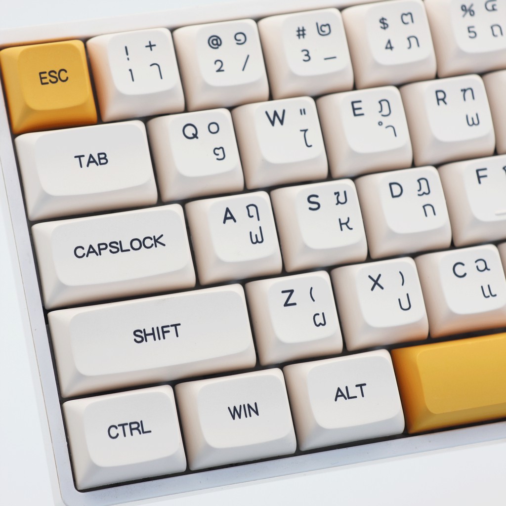 Thai/English/Japanese Keycaps 140 Keys Honey Milk Keycap For MX Switch ...