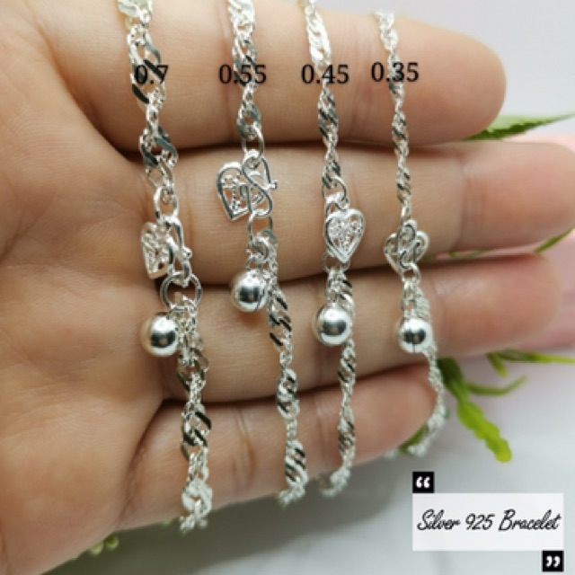 สร้อยข้อมือเงิน 925/Gelang tangan perak 925