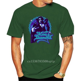 เสื้อยืดผ้าฝ้าย พิมพ์ลาย king diamond สีดํา 33 M1468 KFiffk57GOdbod17Size S-5XL