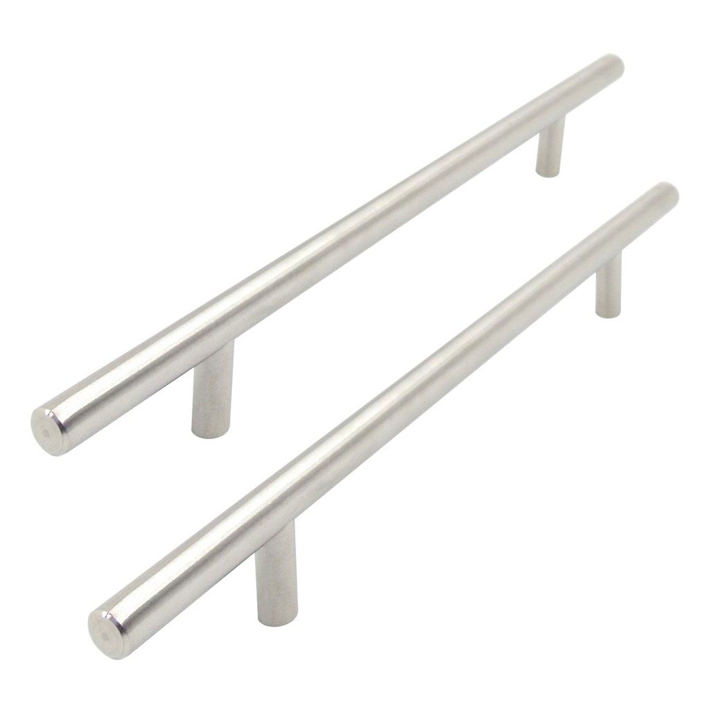 Pyramid มือจับตู้,ลิ้นชักสแตนเลส ทรงกระบอง หนา 4หุน ยาว 12นิ้ว (192มม.) รูปทรงกระบองสวยงาม วัสดุสแตน