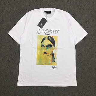 เสื้อยืดพิมพ์ลาย GIVENCHY FACE PICTURES สีขาว