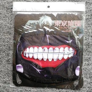 พร้อมส่ง ! ได้รับใน 1-2 วัน ผ้าปิดปากลายหน้ากาก โตเกียวกูล แบบมีซิป KANEKI KEN คาเนกิ เคน TOKYO GHOUL