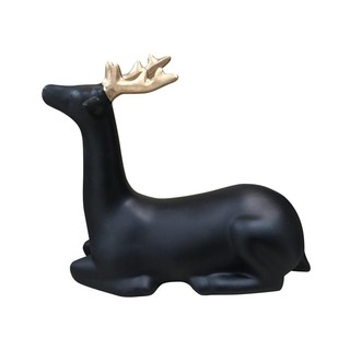 Other home accessories DECORATE DEER SLEEP 18.5X16CM BLACK HOME LIVING STYLE Home decoration Home &amp; Furniture อุปกรณ์ตกแ