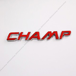 ป้ายโลโก้ ตัวนูน 3D CHAMP สีแดง ติดท้ายกระบะ สำหรับ Toyota Hilux VIGO CHAMP ขนาด 2 X 15 cm.