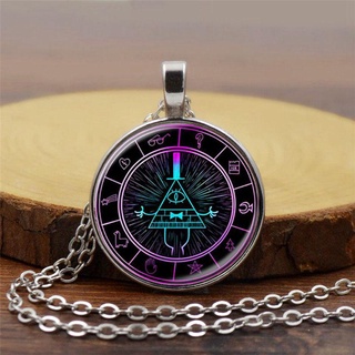 สร้อยคอยาว จี้โดมแก้ว ลายอะนิเมะ Gravity Falls Bill Cipher Wheel Mysteries