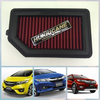 กรองอากาศผ้า(HURRICANE) HONDA JAZZ GK /CITY GM6 ปี 2014-2019, BRV ปี 2015-2019