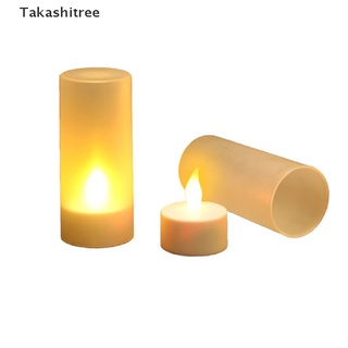 (Takashitree) เทียนชาร์จแบตเตอรี่ LED แบบชาร์จ USB ไร้เปลวไฟ ขายดี