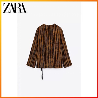 Zara เสื้อแขนยาว ลายทาง แฟชั่นฤดูใบไม้ผลิ สําหรับผู้หญิง