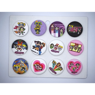 เข็มกลัด 3.2cm/4.4cm Power Puff Girls พาวเวอร์พัฟเกิร์ล การ์ตูน อนิเมะ Cartoon Anime