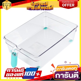 กล่องจัดเก็บในตู้เย็นมีด้ามจับ20x31x8.5cm. KECH อุปกรณ์จัดเก็บในตู้เย็น FRIDGE STORAGE BOX KECH 24405 20X31X8.5CM CLEAR