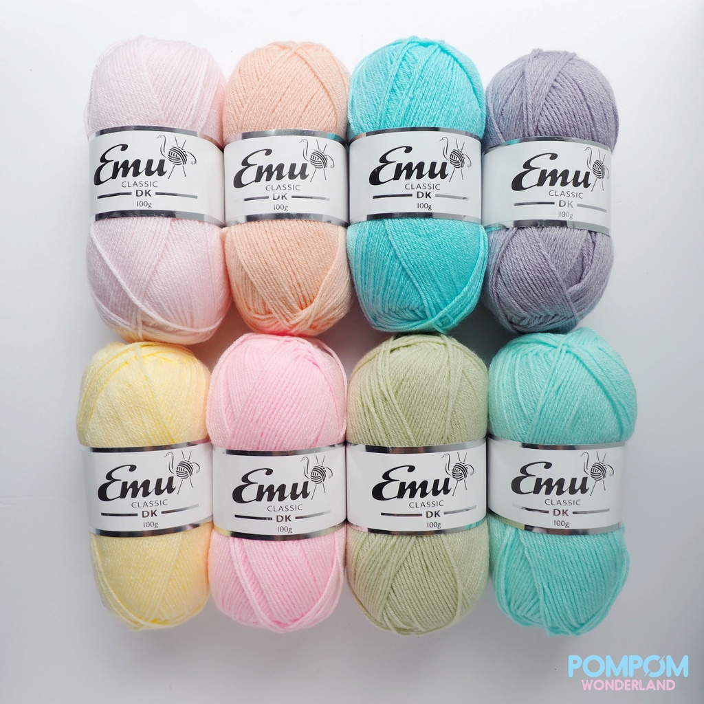 เส ้ นด ้ ายอะคริลิก Emu Classic DK Wool (Pastel Tones