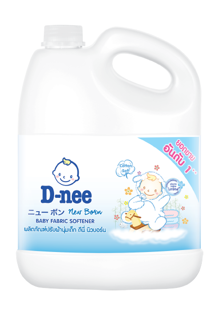 D-nee ดีนี่ น้ำยาปรับผ้านุ่ม กลิ่น Cotton soft แบบแกลลอน ขนาด 3000 มล. สีขาว