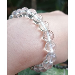 กำไลหินนำโชคไหมเงิน Silver Rutilated Quartz ขนาด 8.5มิล ขนาด16เซนติเมตร