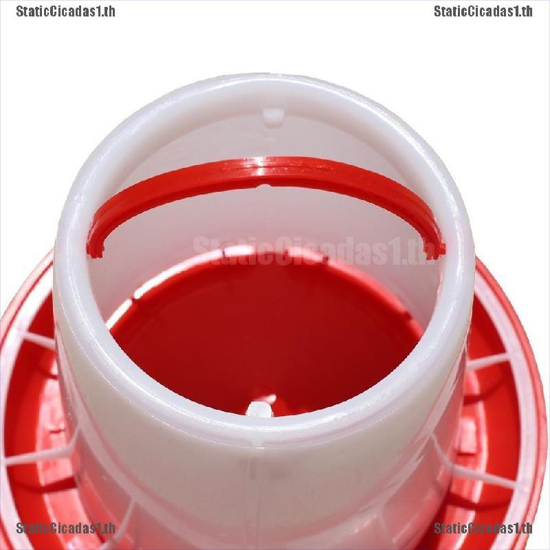 Static 1.5kg Red Plastic Feeder Baby Chicken Chicks Hen Poultry Feeder ...