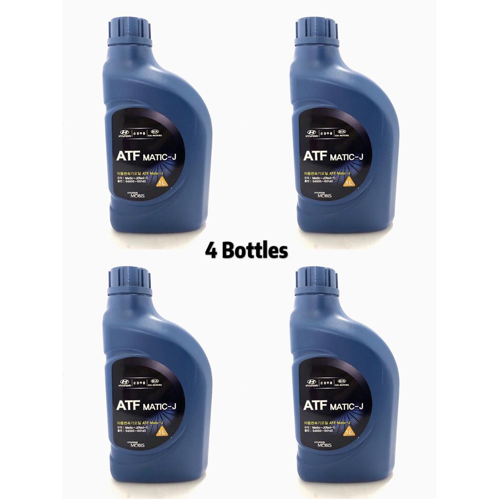 Hyundai ATF Matic J AUTO TRANSMISSION OIL FLUID Gear Oil 1L X 4 ขวดสําหรับ Kia Sorento / Hyundai sta