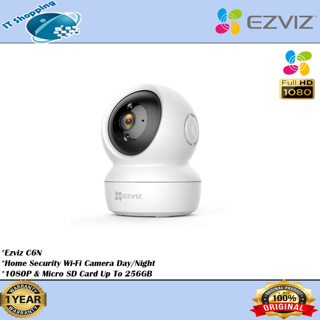 Ezviz C6N 1080P Night Vision สมาร์ทติดตามการรักษาความปลอดภัยในร่ม Wifi IP Cam