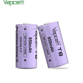 ถ่านชาร์จVapcell T8 INR16340 (RCR123A) 850mAh 3.7V ของแท้ 1 ก้อน