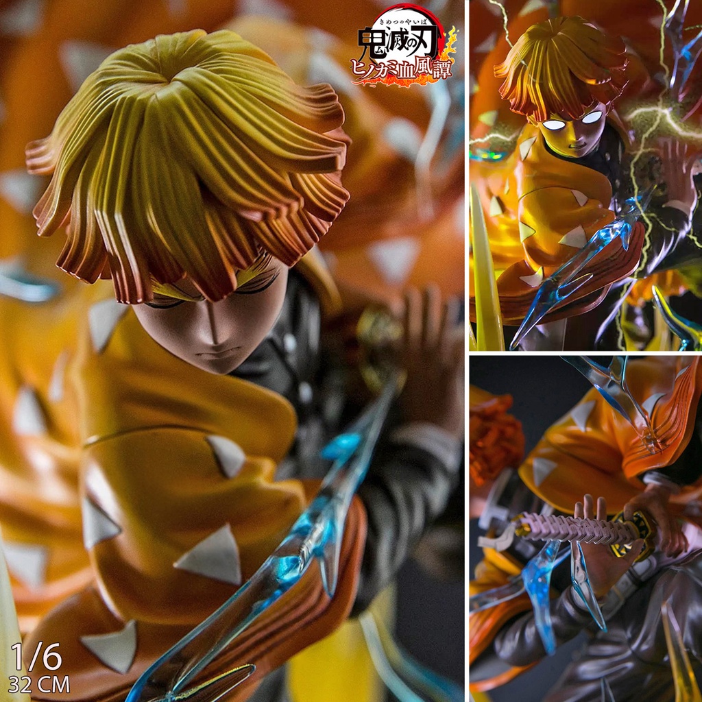 Figure ฟิกเกอร์ Jian Ke Studio Demon Slayer Kimetsu no Yaiba ดาบพิฆาตอสูร Agatsuma Zenitsu เซ็นนิตสึ