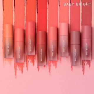 Baby Bright lip&amp;cheek velvet cherry blossom ลิปเวลเวทซากุระ