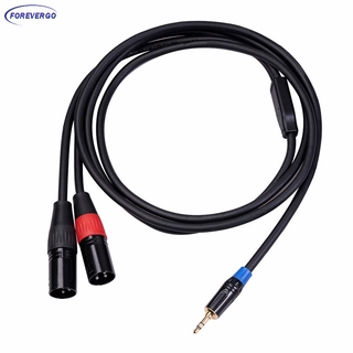 Re 3 . 5 mm Stereo Jack Male To Dual Xlr Male Ofc Aux สายเคเบิ้ลเสียง