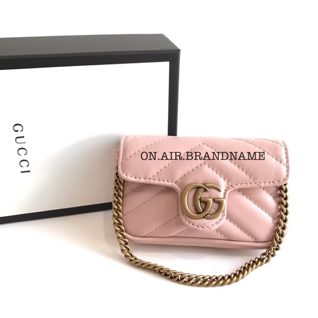 pink gg marmont coin case bag