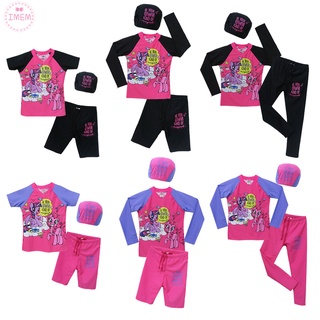 ชุดว่ายน้ำเด็กผู้หญิง My Little Pony โพนี่ (ลิขสิทธ์แท้) แถม หมวก และ ถุงใส่ชุด ชุดว่ายน้ำเด็ก ชุดว่ายน้ำเด็กหญิง