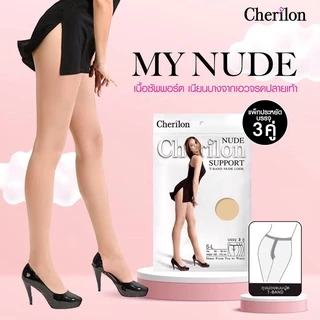 [ คุ้ม 1 แพ็ค 3 คู่ ] Cherilon T-Band Nude Look เชอรีล่อน ถุงน่องซัพพอร์ท เนื้อหนา กระชับ ป้องกันหนาว กันโป๊ ONSA-NE3PNU
