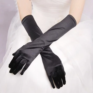 ถุงมือผ้า​ แบบยาว​ถุงมือยาว สำหรับผู้หญิง เหมาะกับงานปาร์ตี้