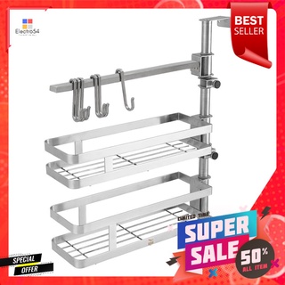 ชั้นวางสเตนเลสหมุนได้2ชั้น+ราวแขวน TinySTAINLESS STEEL RORATING WALL SHELF WITH RAIL AND HOOK KECH TINY 2-TIER