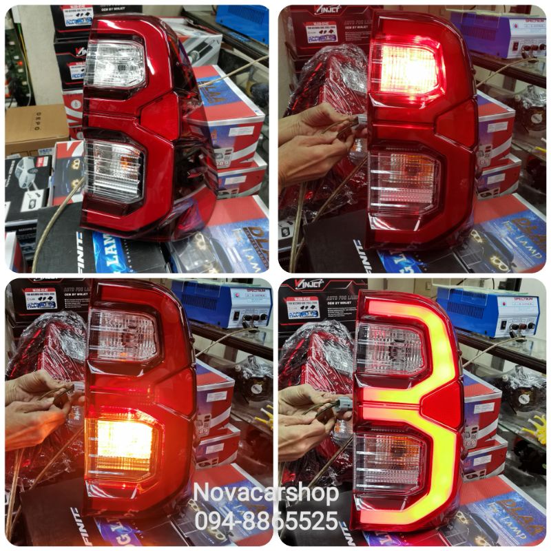 ไฟท้าย​ TOYOTA​ REVO, ROCCO​ 2015​ -​  2024 ​ LED​ ขาว-แดง​ (1คู่)